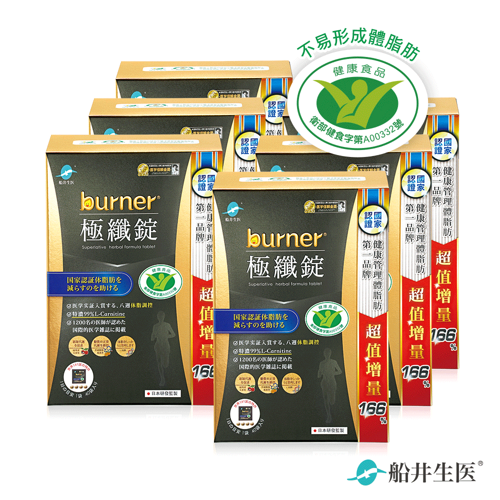 【加碼送500元購物金】黑色運動限定版★限時39折閃購★船井®burner®倍熱®極纖體脂管理團購組(黑金版)(共960顆)
