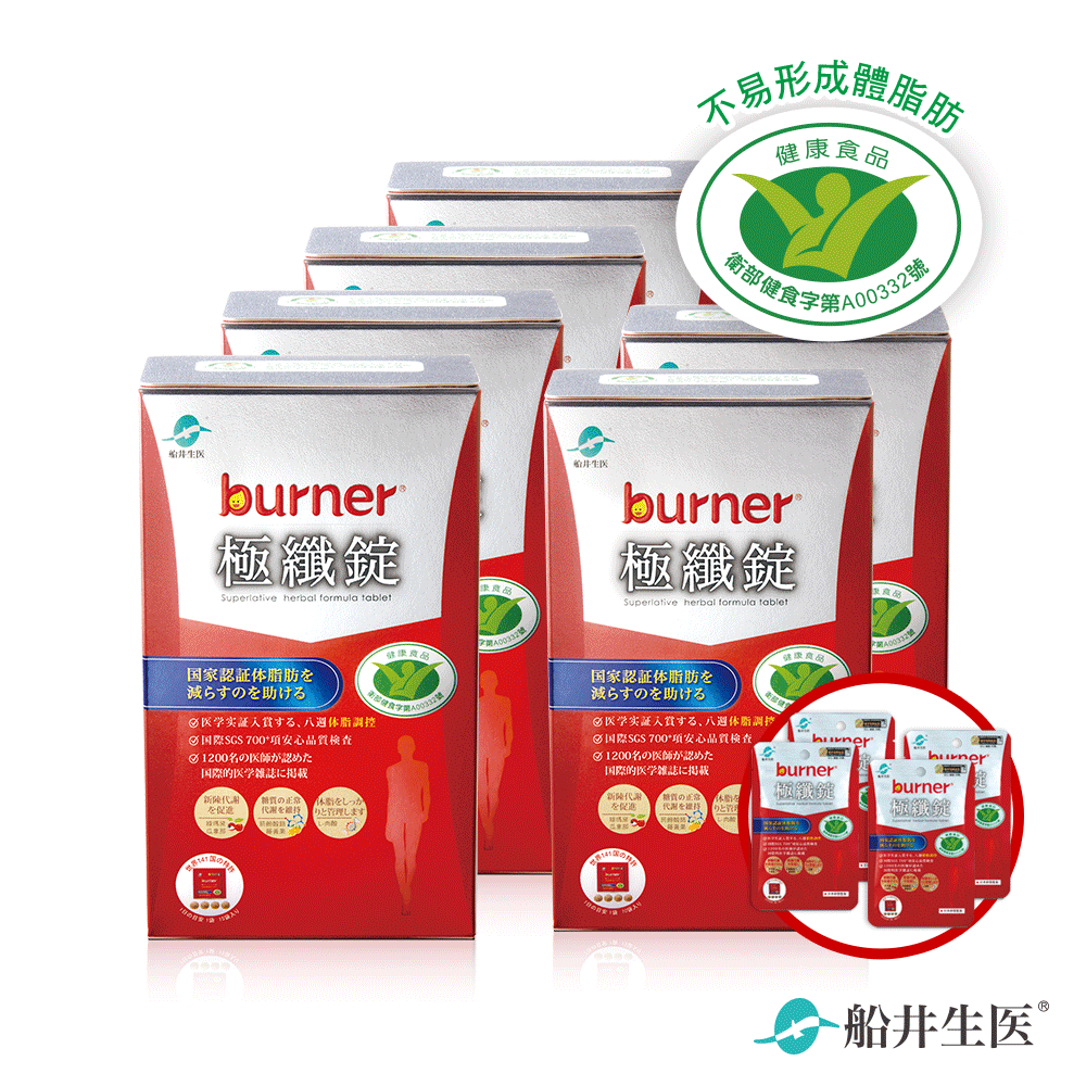 【熱銷冠軍組】限時買4送2再送4★船井®burner®倍熱®極纖體脂管理組(共336顆)